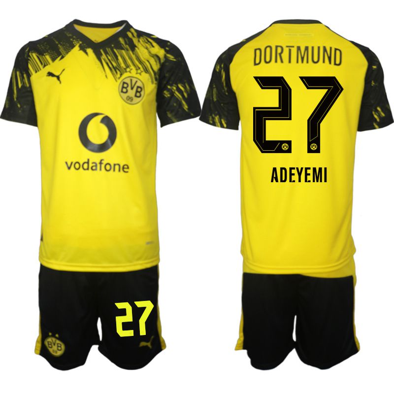 Men 2025-2026 Club Borussia Dortmund home Yellow #27 Soccer Jersey->borussia dortmund jersey->Soccer Club Jersey